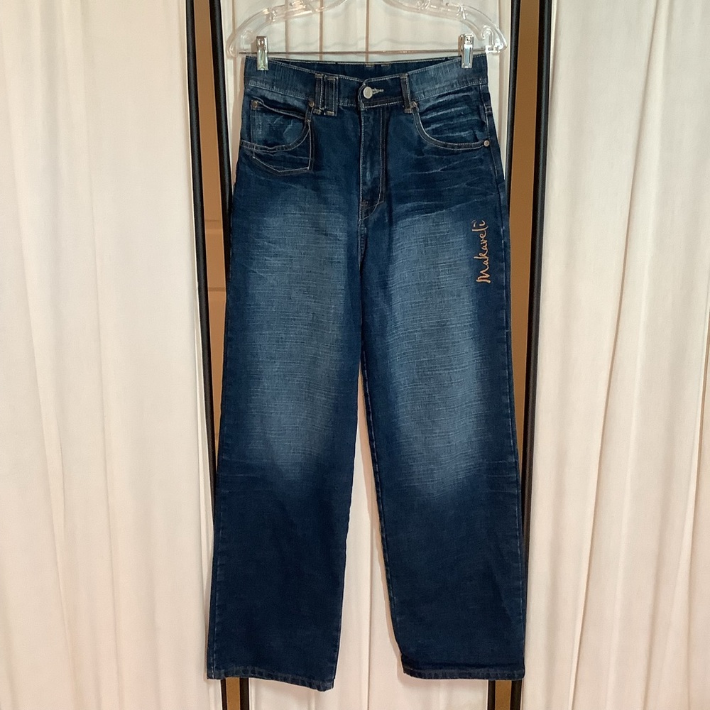 Rare Vintage 90s Embroidered Makaveli Jeans Size 16 Girls